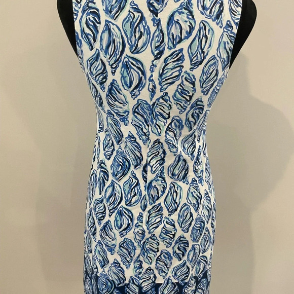 Lilly Pulitzer Harper Shift Conch Shell Pattern tropical blue Dress size XS - Picture 7 of 9